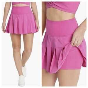 JoyLab Women's High Rise Pleated Skorts Berry Pink Size XL